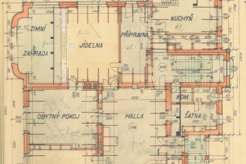 Vila Karla a Boženy Svobodových – půdorys přízemí (1933)